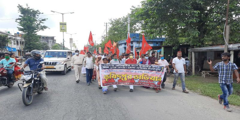 CPM Krishak Sabha demad for relief corps affected in heavy rain at Raiganj ASB