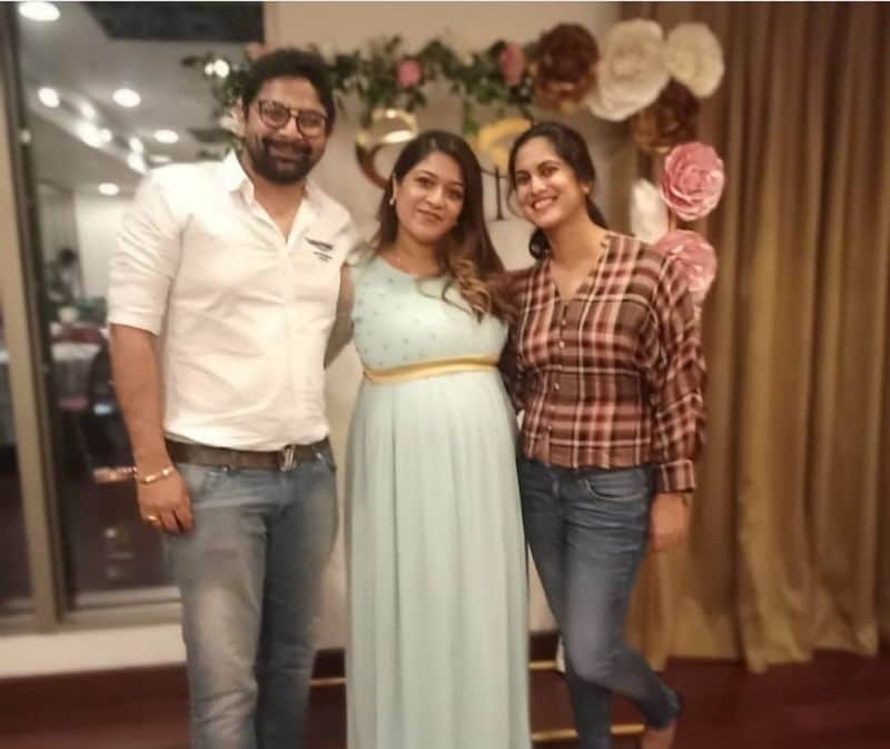 Kannada meghana raj baby shower by friend vcs