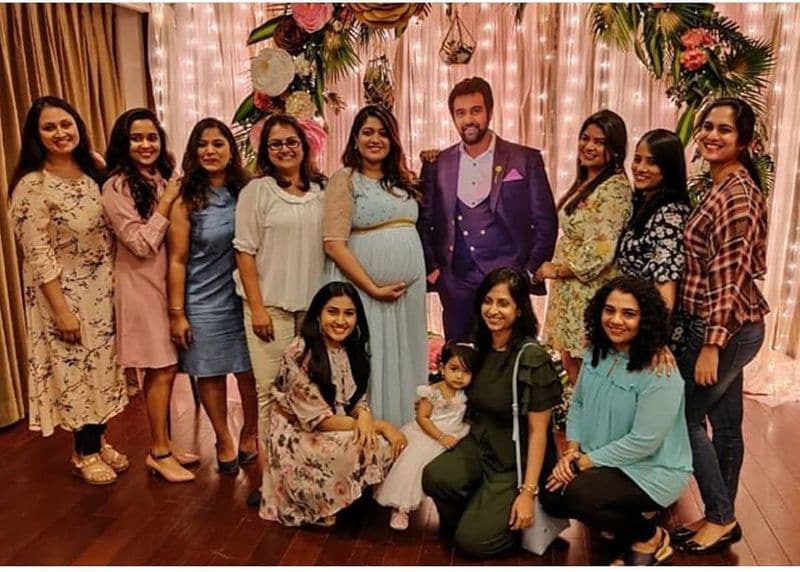 Kannada meghana raj baby shower by friend vcs
