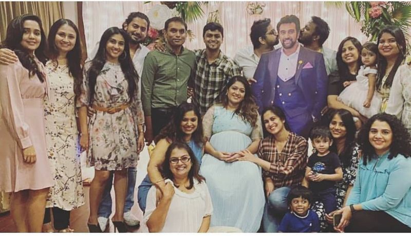 Kannada meghana raj baby shower by friend vcs
