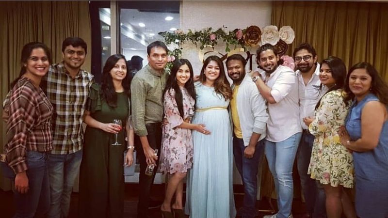 Kannada meghana raj baby shower by friend vcs