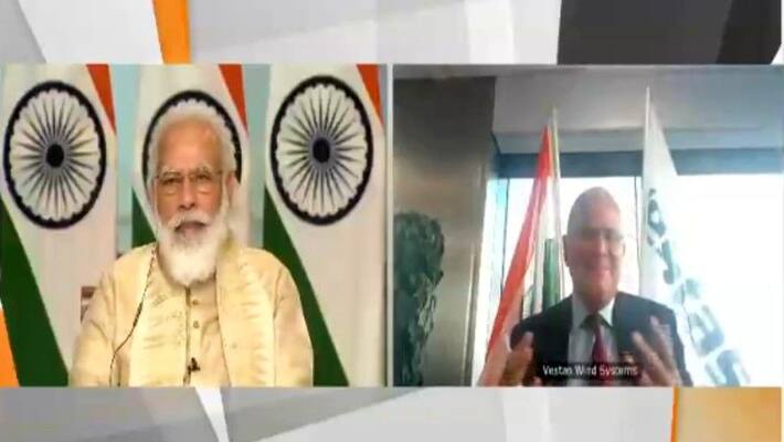 PM Modi holds interaction with president and ceo of vestas wind systems Henrik Anderson ALB PM Modi holds interaction with president and ceo of vestas wind systems Henrik Anderson ALB