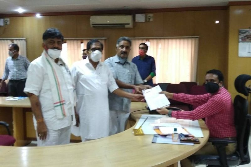 Congress Ramesh babu Files Nomination To south east graduates constituency rbj