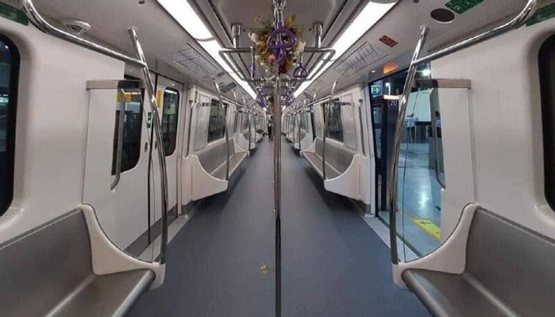 The first driverless metro train service in the country .. Prime Minister Modi started flexibility.