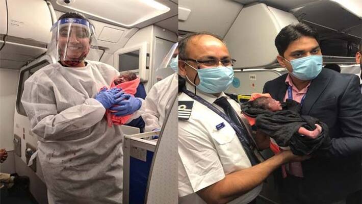 Baby boy born in flight Baby boy born in flight