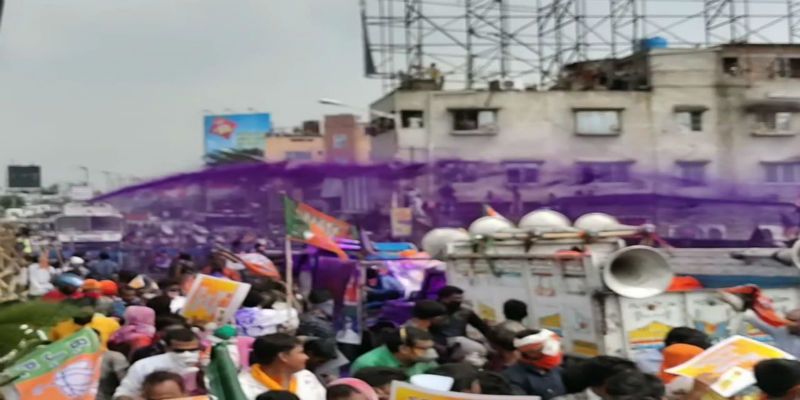 Due to BJP Nabanna Avijan clash between workers and police at Howrah ASB