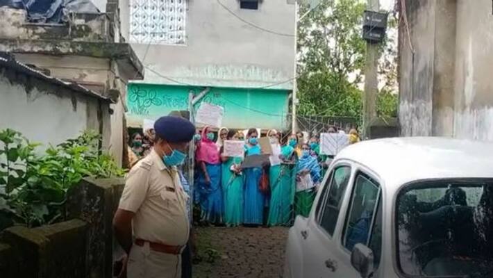 ICDS workers agitation for Job facility at Murshidabad ASB ICDS workers agitation for Job facility at Murshidabad ASB