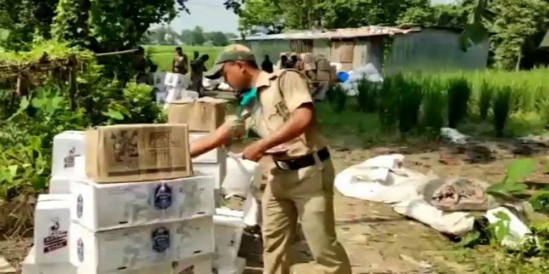 Fake liquor rescued by police raid at Raiganj ASB