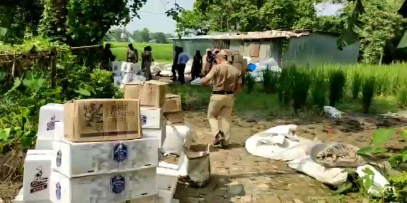 Fake liquor rescued by police raid at Raiganj ASB