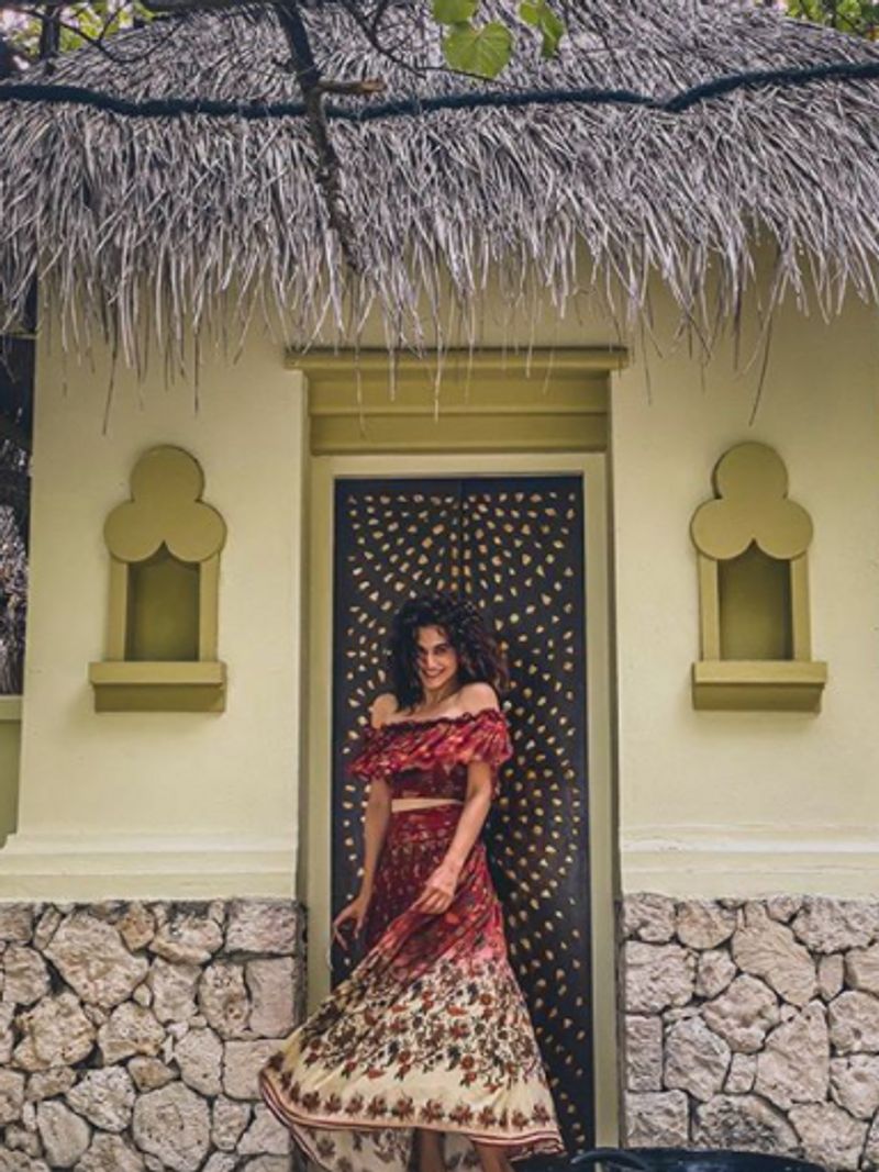Just A Picture Of Tapsi Ringing Out The Bad Times In Maldives