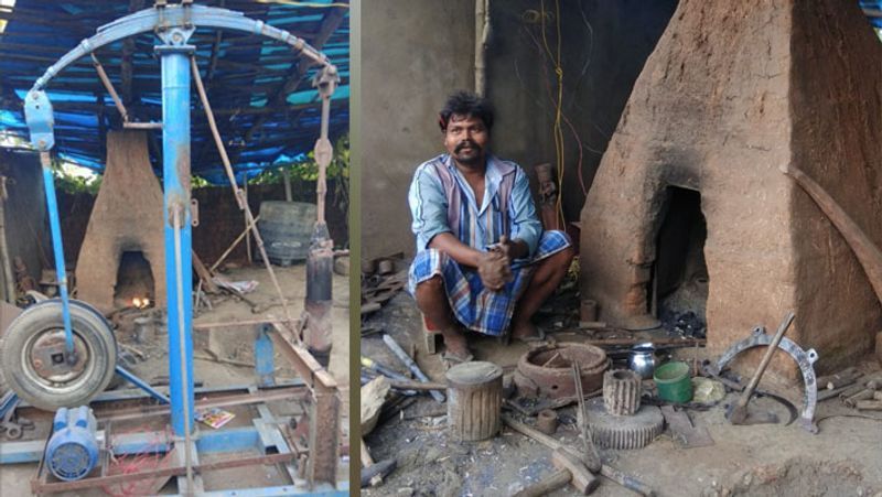 दम्पती कृषि संबंधी उपकरण जैसे फावड़ा, कोड़ी, कुदाल, हंसिया, नागर लोहा अपनी छोटी सी कार्यशाला में बनाते हैं। हैमर मशीन के निर्माण से काम में गति आई है। पढ़िए आगे की कहानी..