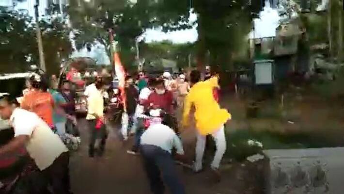 Clash between BJP and TMC in Jamalpur at Burdwan ASB Clash between BJP and TMC in Jamalpur at Burdwan ASB