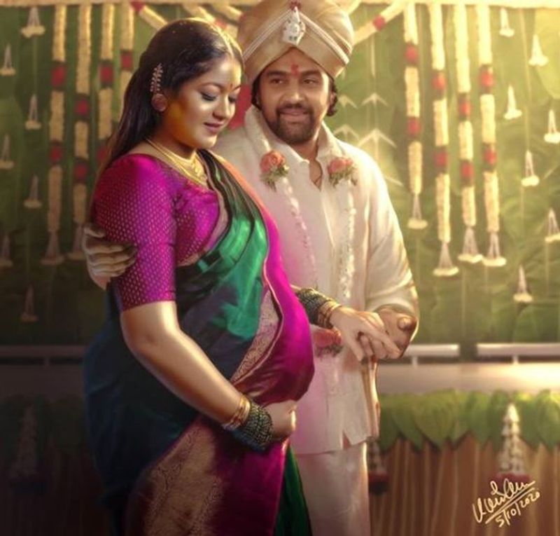Kannada chiranjeevi sarja meghana raj fans edits baby shower images vcs