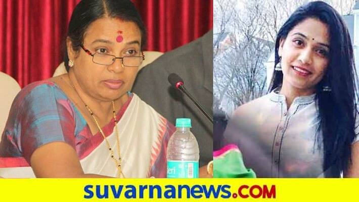 former Minister Umashree Supports Congress Candidate Kusuma snr former Minister Umashree Supports Congress Candidate Kusuma snr