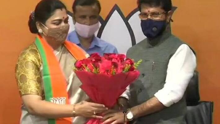 Tamil nadu election 2021 khushbu joins bjp bsm Tamil nadu election 2021 khushbu joins bjp bsm