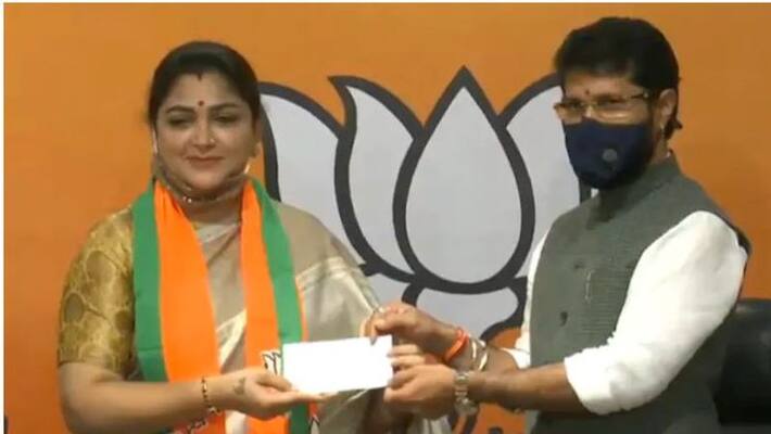 Khushboo Sundar Joins BJP Hours After Quitting Congress, Likely to Get a Seat in Tamil Nadu Assembly Polls Khushboo Sundar Joins BJP Hours After Quitting Congress, Likely to Get a Seat in Tamil Nadu Assembly Polls