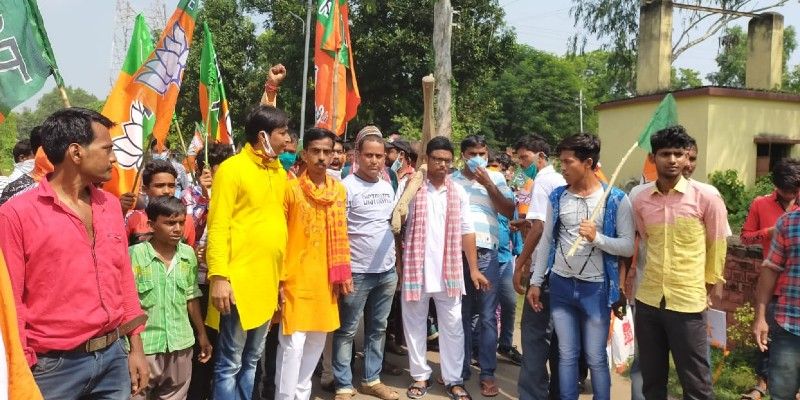 Agitated BJP workers brings out rally in support of farmers law at Rampurhat BTG