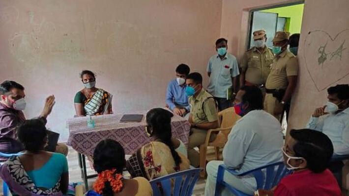 Do Dalits sit on the ground? Panchayat leader sitting on the ground when the government gets power.! Do Dalits sit on the ground? Panchayat leader sitting on the ground when the government gets power.!