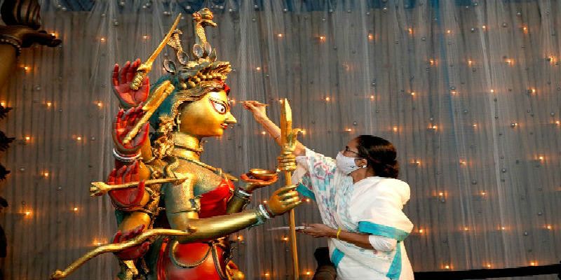 Mamata Banerjee inaugurate Durga Puja pandel at Kolkata ASB
