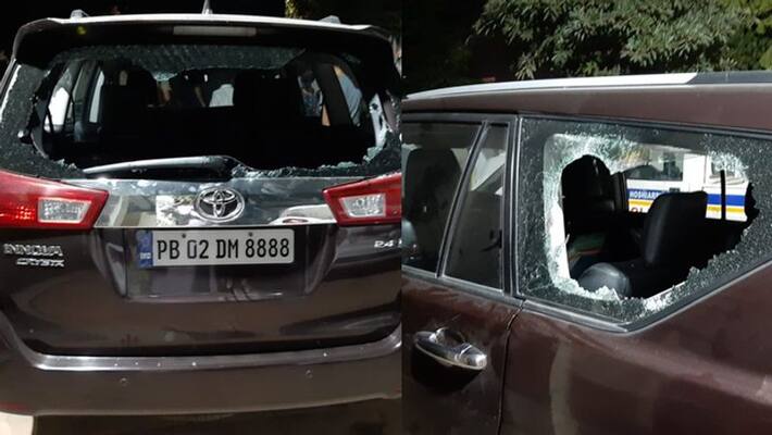 Punjab BJP state president Ashwini Sharma car attacked kpn Punjab BJP state president Ashwini Sharma car attacked kpn