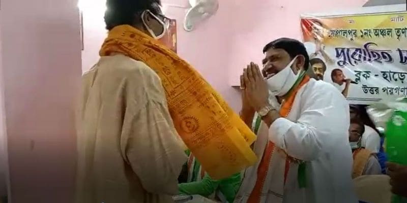 Priests are join TMC to protest on Rajsthan Murder at Haroa ASB