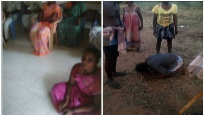 Tamil Nadu Caste Discrimination Man forced to fall at upper caste mans feet Tamil Nadu Caste Discrimination Man forced to fall at upper caste mans feet