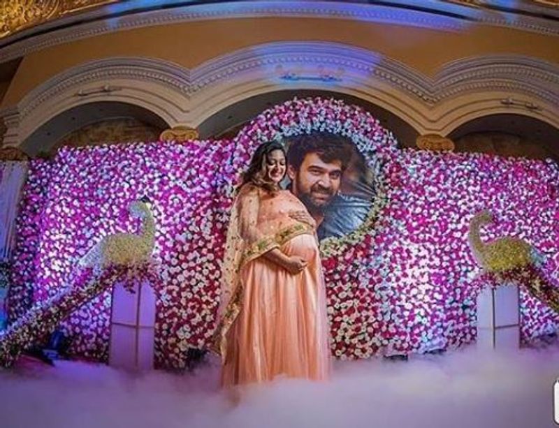 Kannada Dhruva sarja surpise baby shower for meghana raj vcs