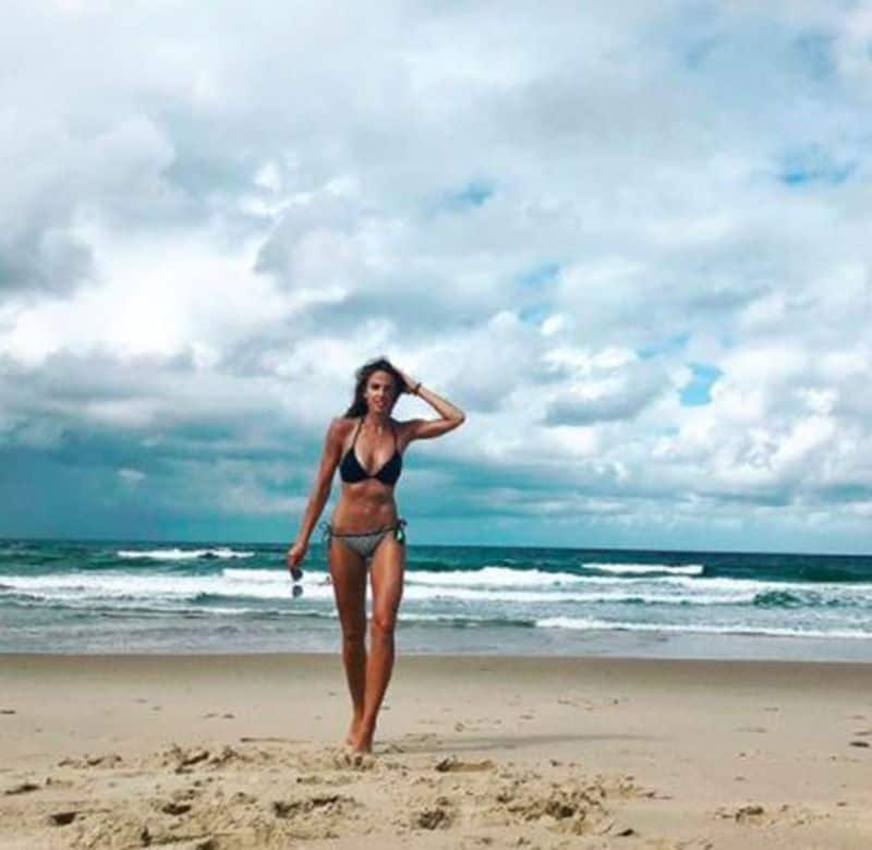 IPL 2020: Pat Cummins girls  friend Becky Boston Hot bikini show CRA
