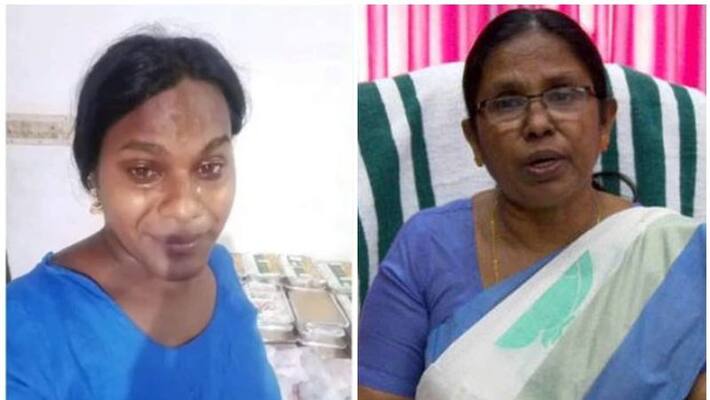minister kk shailaja support transgender sajna shaji minister kk shailaja support transgender sajna shaji