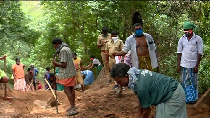 tribals put temporary stop on road construction protest in parambikulam tribals put temporary stop on road construction protest in parambikulam