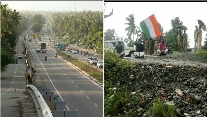 new nh road kovalam mukkola stretch has issues new nh road kovalam mukkola stretch has issues