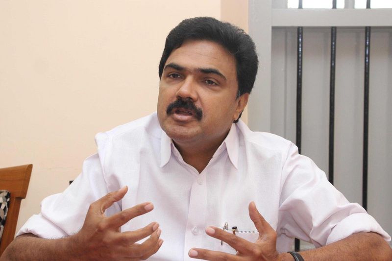 Jose K Mani paint red in party head office