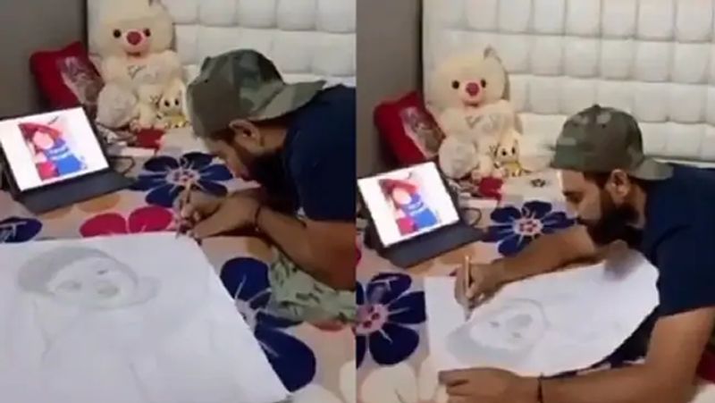 शमी अपनी बच्ची से बहुत प्यार करते हैं। कुछ महीनों पहले लॉकडाउन के दौरान भी वह अपनी बेटी को खूब मिस कर रहे थे। ऐसे में उन्होंने बेटी की याद में उसकी पेंटिंग बनाई थी।