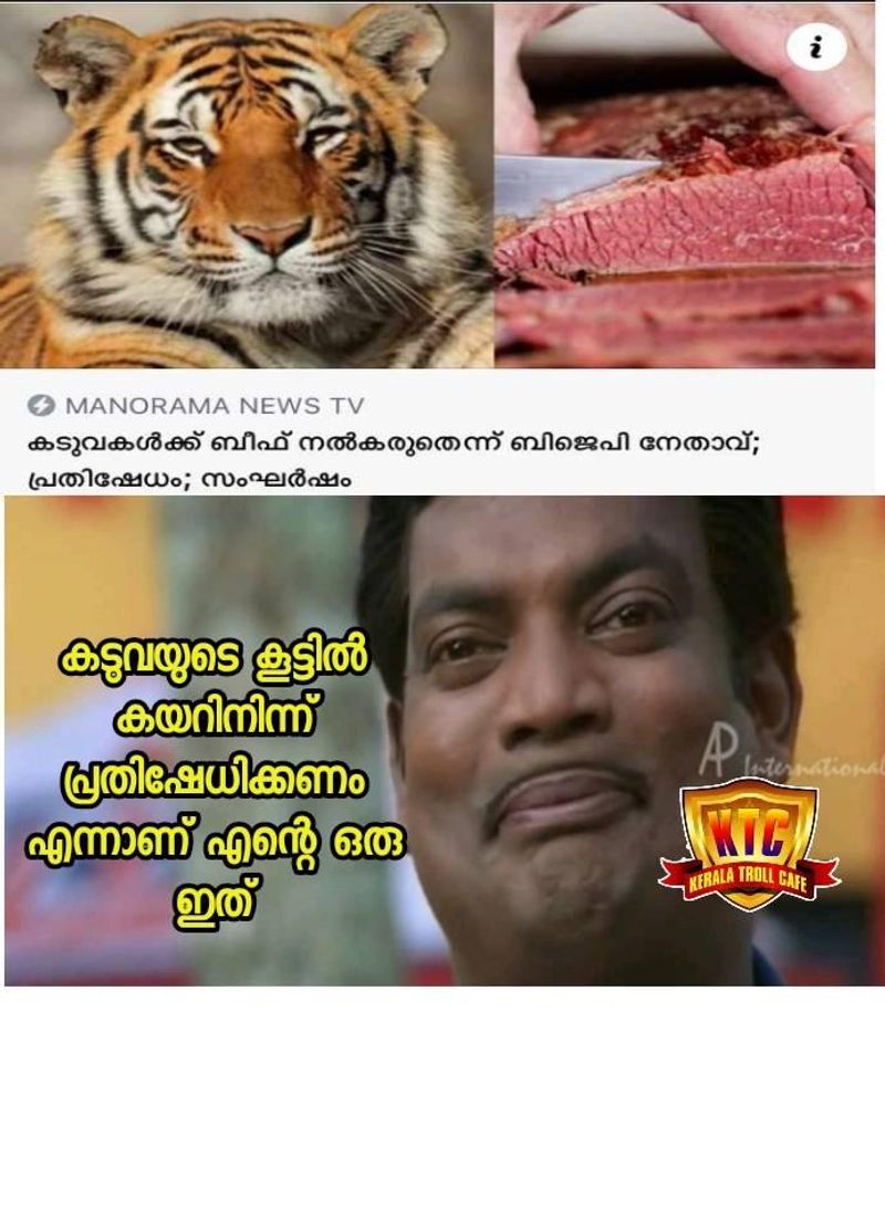 troll on hindu activists oppose serving beef to wild animals in guwahati
