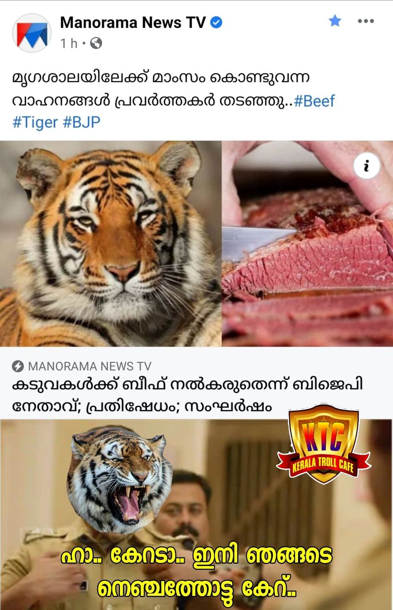 troll on hindu activists oppose serving beef to wild animals in guwahati