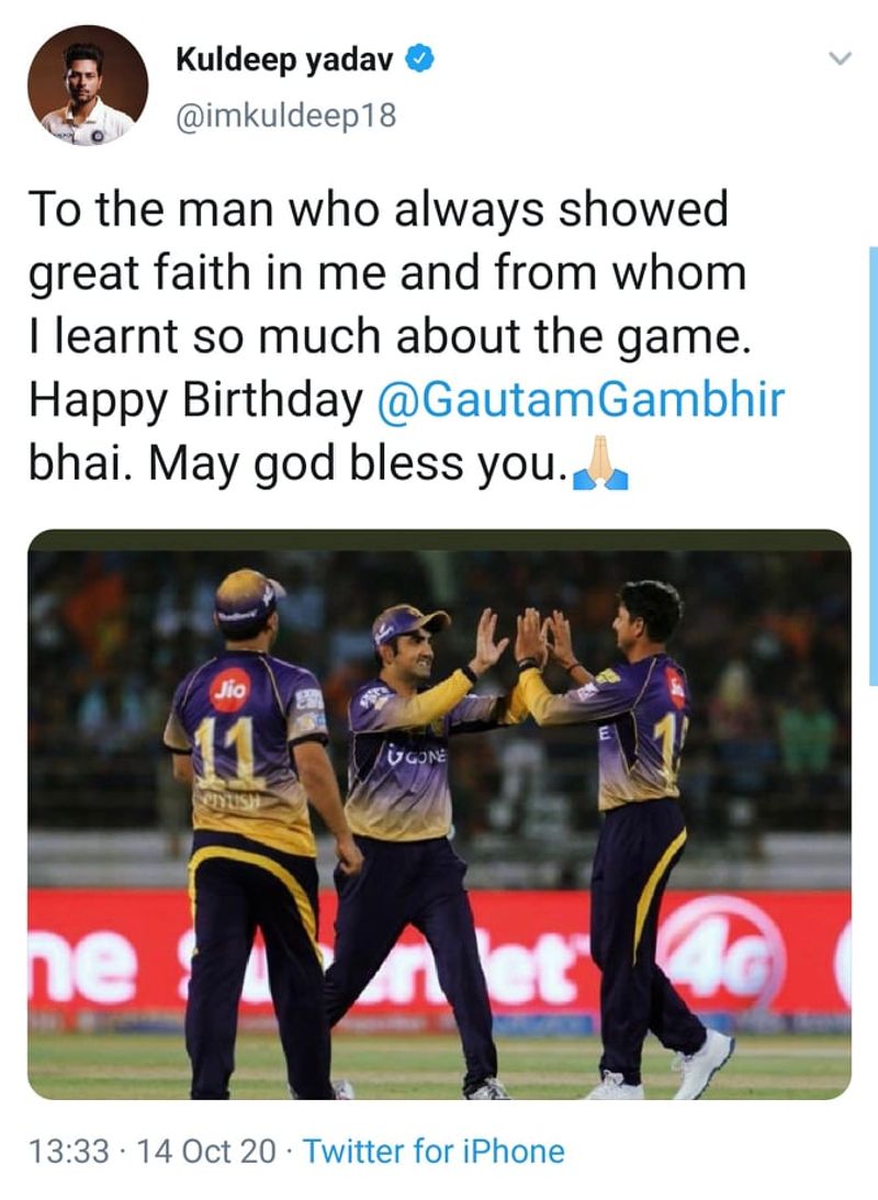 Cricket Fans Celebrates Gautam Gambhirs Birth day in social media