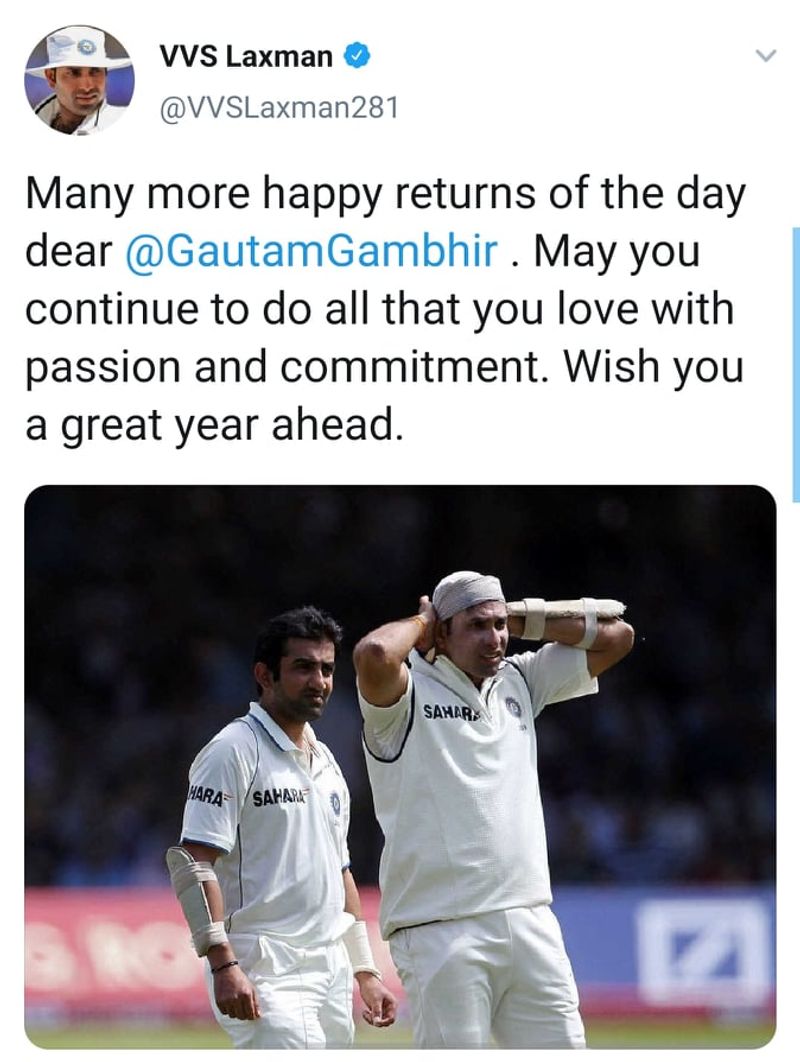 Cricket Fans Celebrates Gautam Gambhirs Birth day in social media