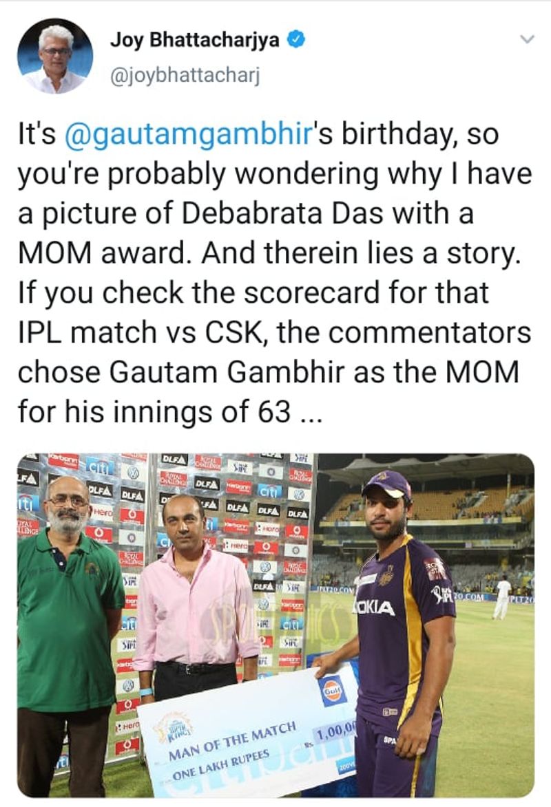 Cricket Fans Celebrates Gautam Gambhirs Birth day in social media
