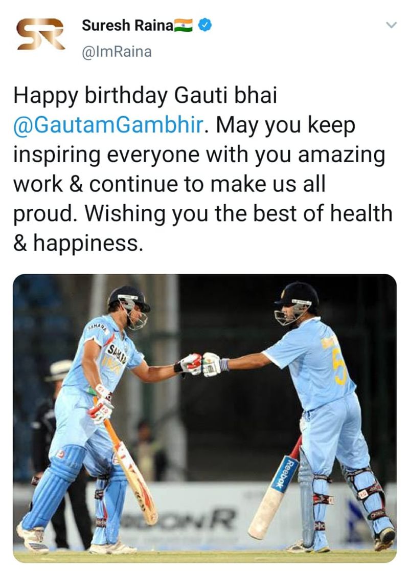 Cricket Fans Celebrates Gautam Gambhirs Birth day in social media
