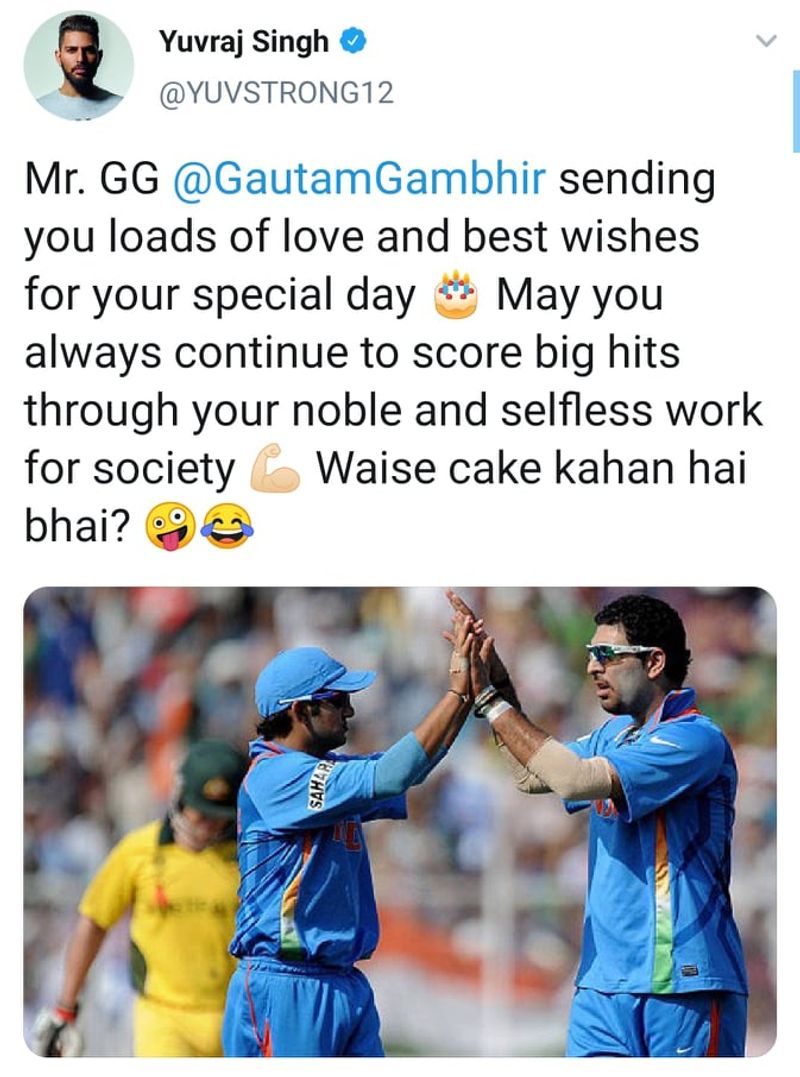 Cricket Fans Celebrates Gautam Gambhirs Birth day in social media