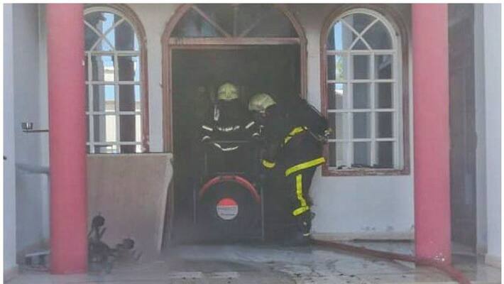 house catch Fire in Wilayat Seeb of oman house catch Fire in Wilayat Seeb of oman