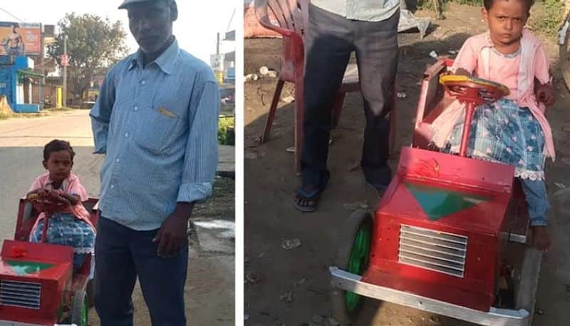 Vocal for local: Jharkhand man manufactures battery-driven car for daughter; it will leave you impressed