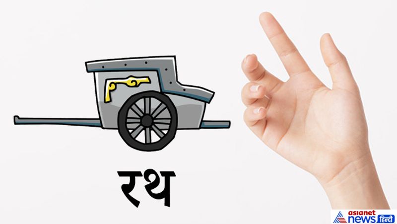 4. रथ
जिस व्यक्ति के हाथ में रथ का निशान होता है, वह किसी राजा के समान जीवन जीता है। आमतौर पर किसी राजा के हाथ में रथ बनता है।
