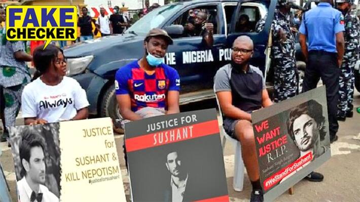 Nigerian Students protesting for Sushant Rajput's death, know the truth of viral picture kpt Nigerian Students protesting for Sushant Rajput's death, know the truth of viral picture kpt