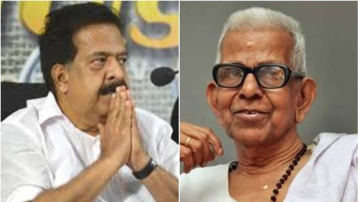 chennithala about akkitham on his death chennithala about akkitham on his death