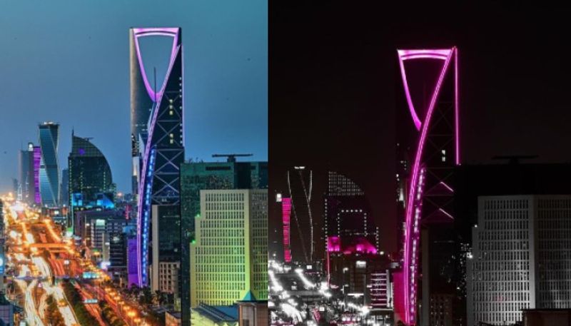 Riyadh city turns pink creating awareness about breast cancer dpl