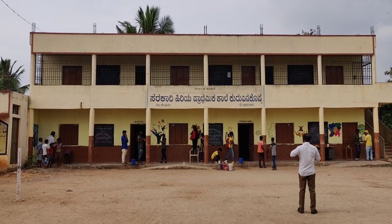 Revolution Minds Team Paint to Government Schools in Hubballi grg