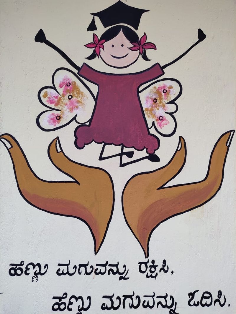Revolution Minds Team Paint to Government Schools in Hubballi grg