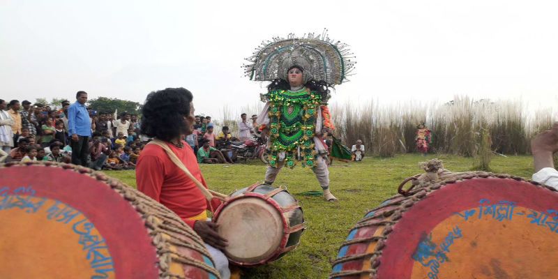 On upcoming Durga Puja Chow dance training are continue at Purulia ASB
