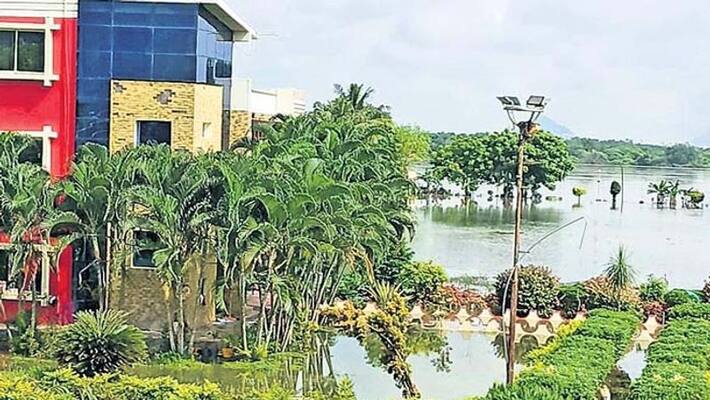 Chandrababu Naidu's House Under Flood Threat? Chandrababu Naidu's House Under Flood Threat?
